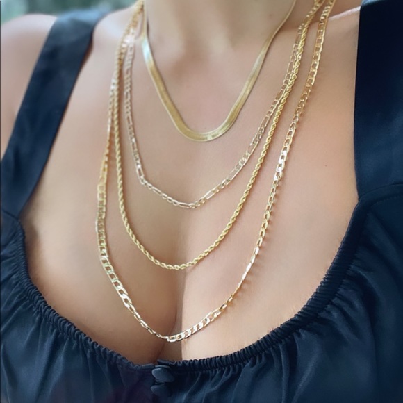 Pretty Bird 14k Rope Twist Gold Necklace - Picture 3 of 5